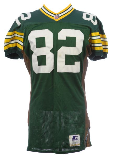 1996 Don Beebe Green Bay Packers Game Worn Home Jersey (MEARS A10 /Team LOA)