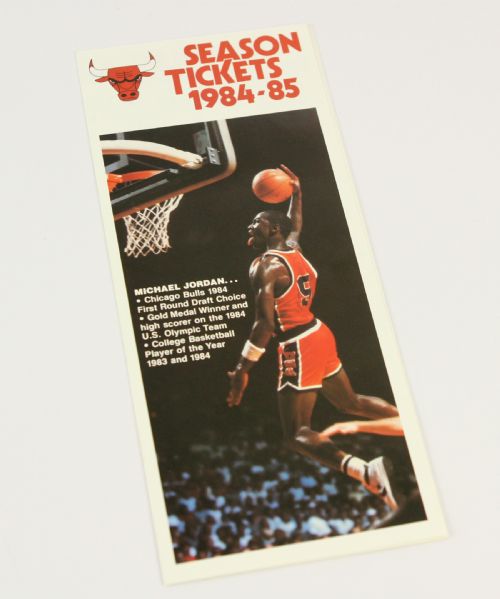 1984-85 Michael Jordan Chicago Bulls Season Ticket Brochure