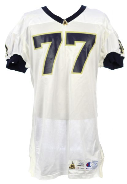 1994 Dusty Zeigler Notre Dame Fighting Irish Game Worn Road Jersey (MEARS LOA)