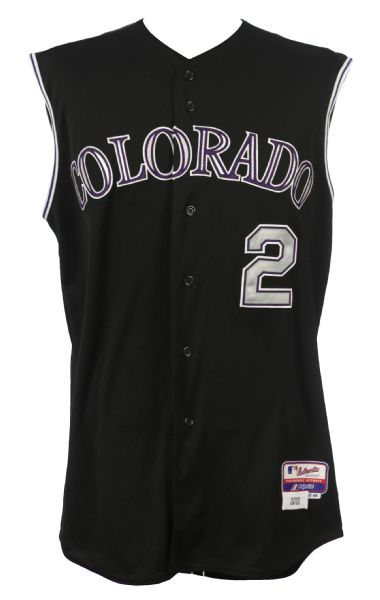 2012 Troy Tulowitzki Colorado Rockies Game Worn Alternate Jersey Vest (MEARS LOA)