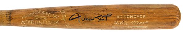 1958-60 Willie Mays San Francisco Giants Signed Adirondack Store Model Bat (JSA)