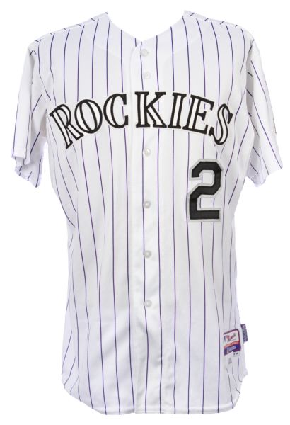 2012 Troy Tulowitzki Colorado Rockies Game Worn Home Jersey (MEARS LOA)