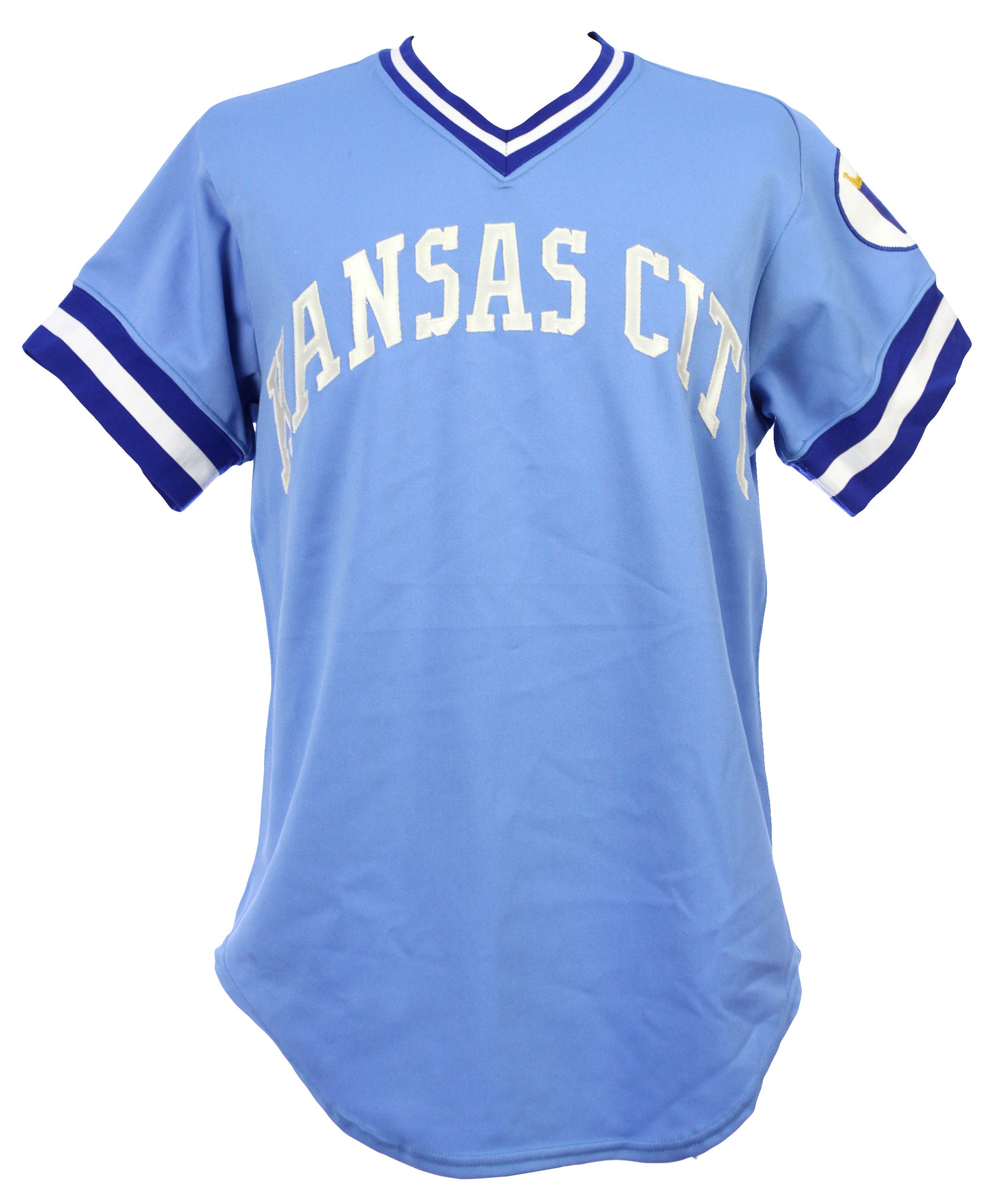 1977 George Brett Game Worn Kansas City Royals Jersey, MEARS