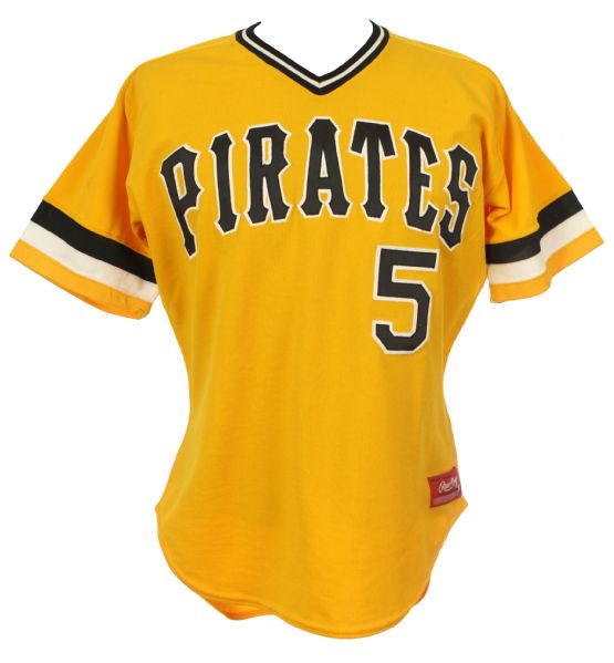 1979-85 Bill Madlock Pittsburgh Pirates Yellow Alternate Rawlings Retail Jersey