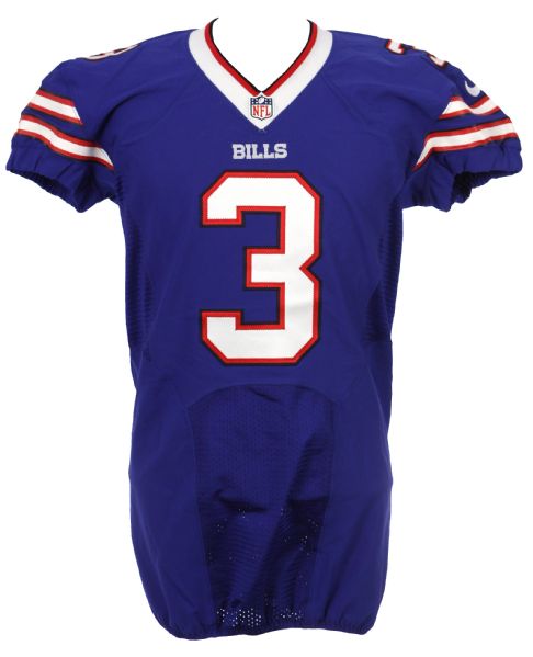 2013 EJ Manuel Buffalo Bills Signed Game Worn Home Jersey (MEARS LOA & PSA/DNA)