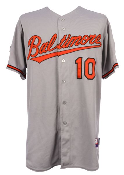 2014 (September 10) Adam Jones Baltimore Orioles Game Worn Road Jersey (MEARS LOA/MLB Hologram) 3-5 w/ 2B & 2 RBI