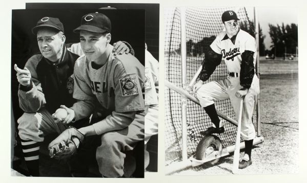 1930s-50s Duke Snider Bob Feller Ossie Vitt Brooklyn Dodgers Cleveland Indians Modern Reprint 16" x 20" Photo Collection - Lot of 3