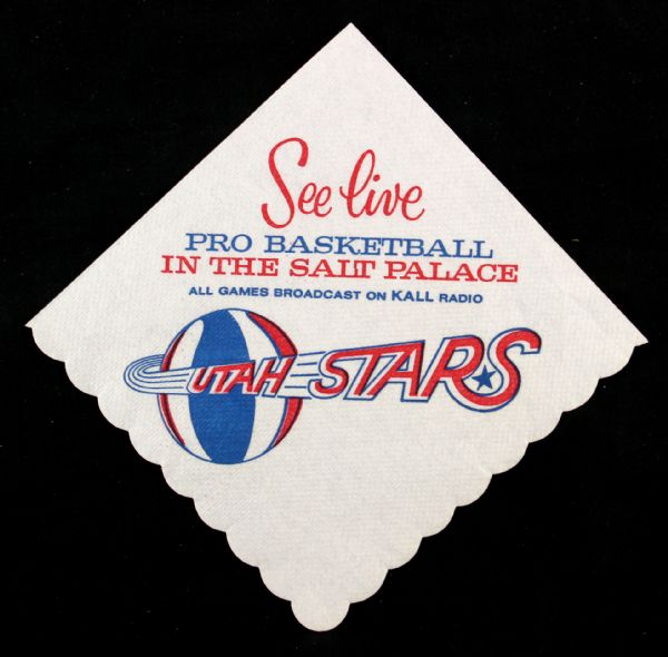 1967-76 Utah Stars Salt Palace ABA Promotional Napkin