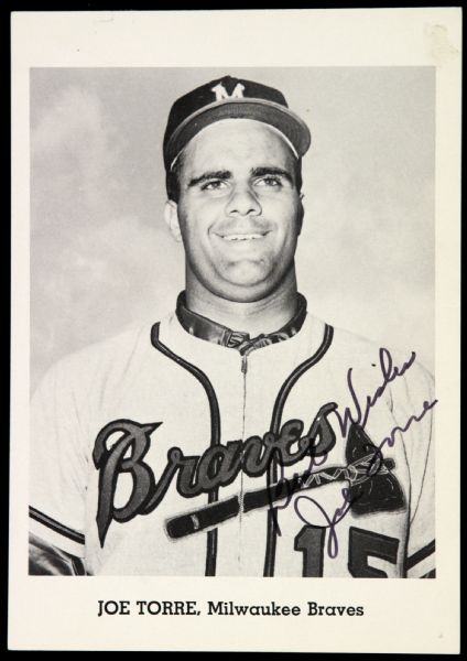 1960-65 Joe Torre Milwaukee Braves Signed 5x7 B&W Photo