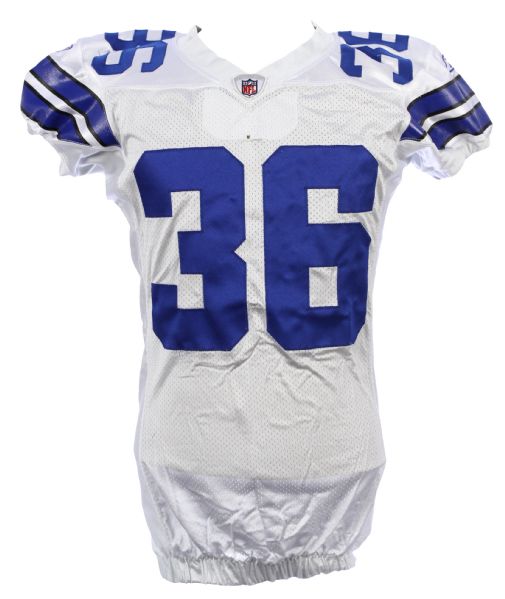 2010 Andrew Sendejo Dallas Cowboys Game Worn Home Jersey (MEARS LOA)