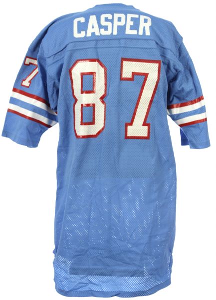 1980-83 Dave Casper Houston Oilers Game Worn Home Jersey (MEARS LOA)