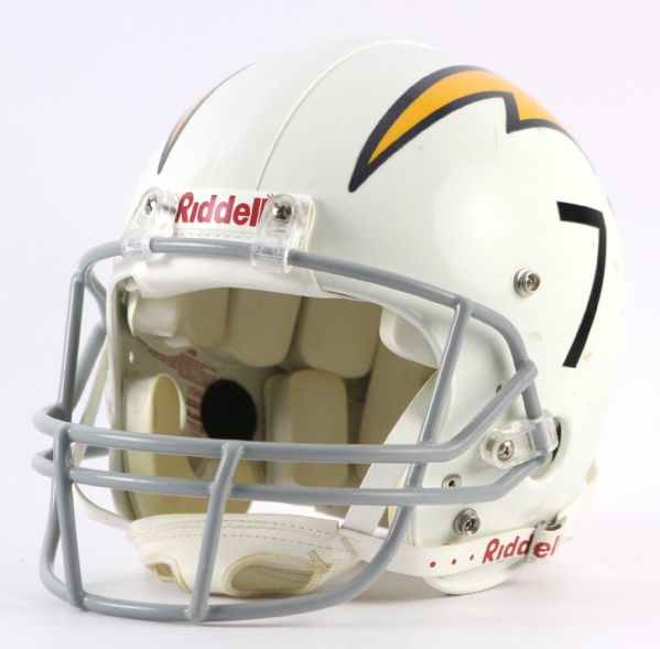 2003 (September 21) Doug Flutie San Diego Chargers Game Worn Helmet (MEARS LOA & PSA/DNA)