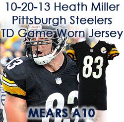 NFL Auction  HEATH MILLER GAME WORN STEELERS JERSEY 10/12/2014