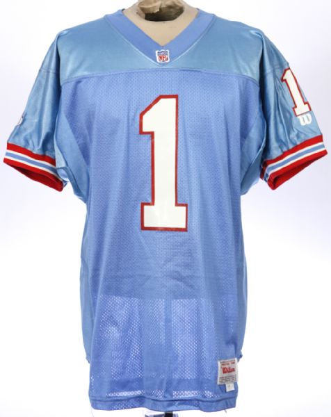 1991-93 Warren Moon Houston Oilers Signed Home Jersey (MEARS LOA/JSA)