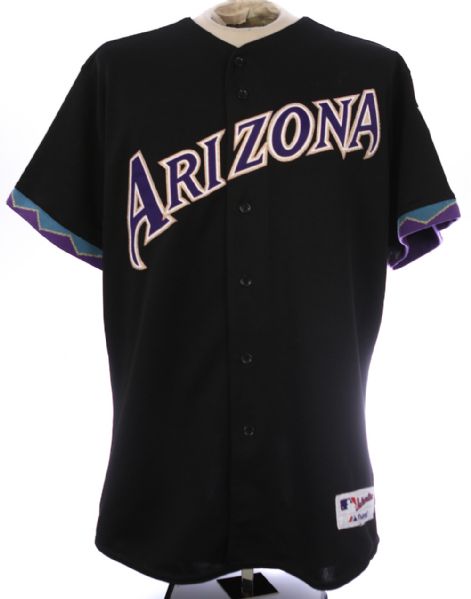 2005 Luis Gonzalez Arizona Diamondbacks Signed Game Worn Alternate Jersey (MEARS LOA/JSA)