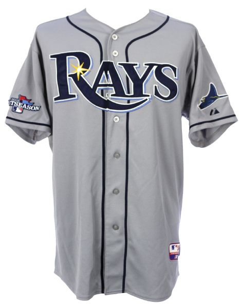 2013 (October 5) Evan Longoria Tampa Bay Rays ALDS Game Worn Road Jersey (MEARS LOA/MLB Hologram)