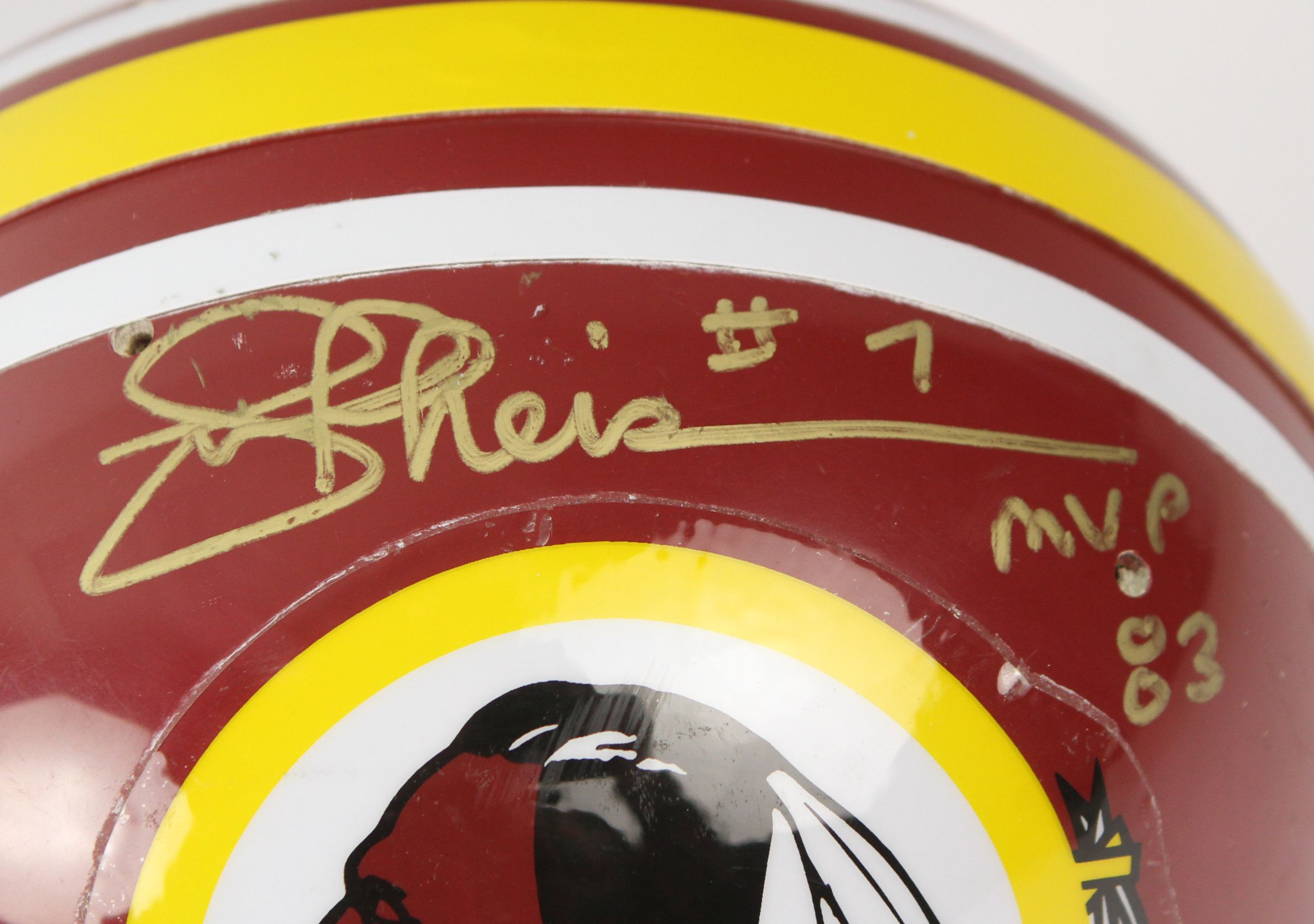 Lot Detail - 1974-75 Joe Theismann Game Used & Signed Washington Redskins  Helmet (MEARS)