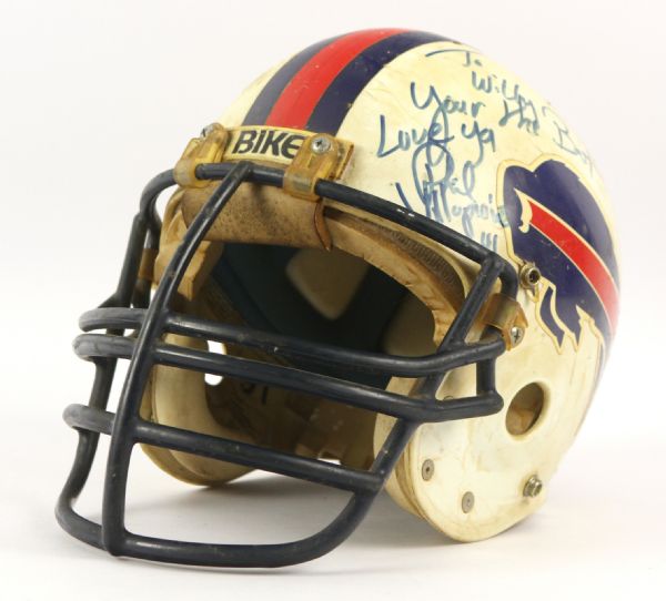 1980-83 Phil Villapiano Buffalo Bills Signed Game Worn Helmet (MEARS LOA/JSA)