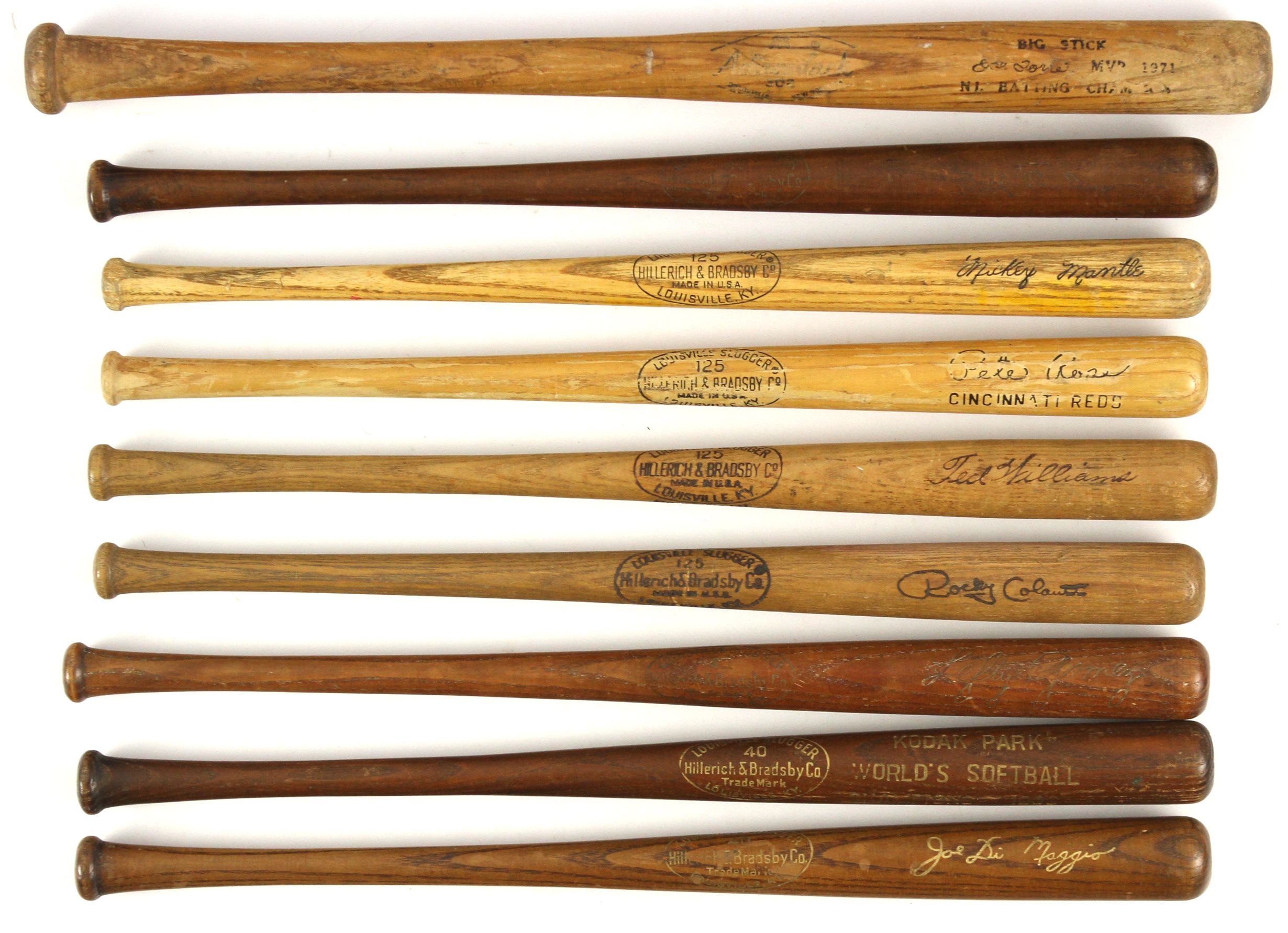 Lot Detail - 1930's-70's H&B Louisville Slugger Miniature Bat ...