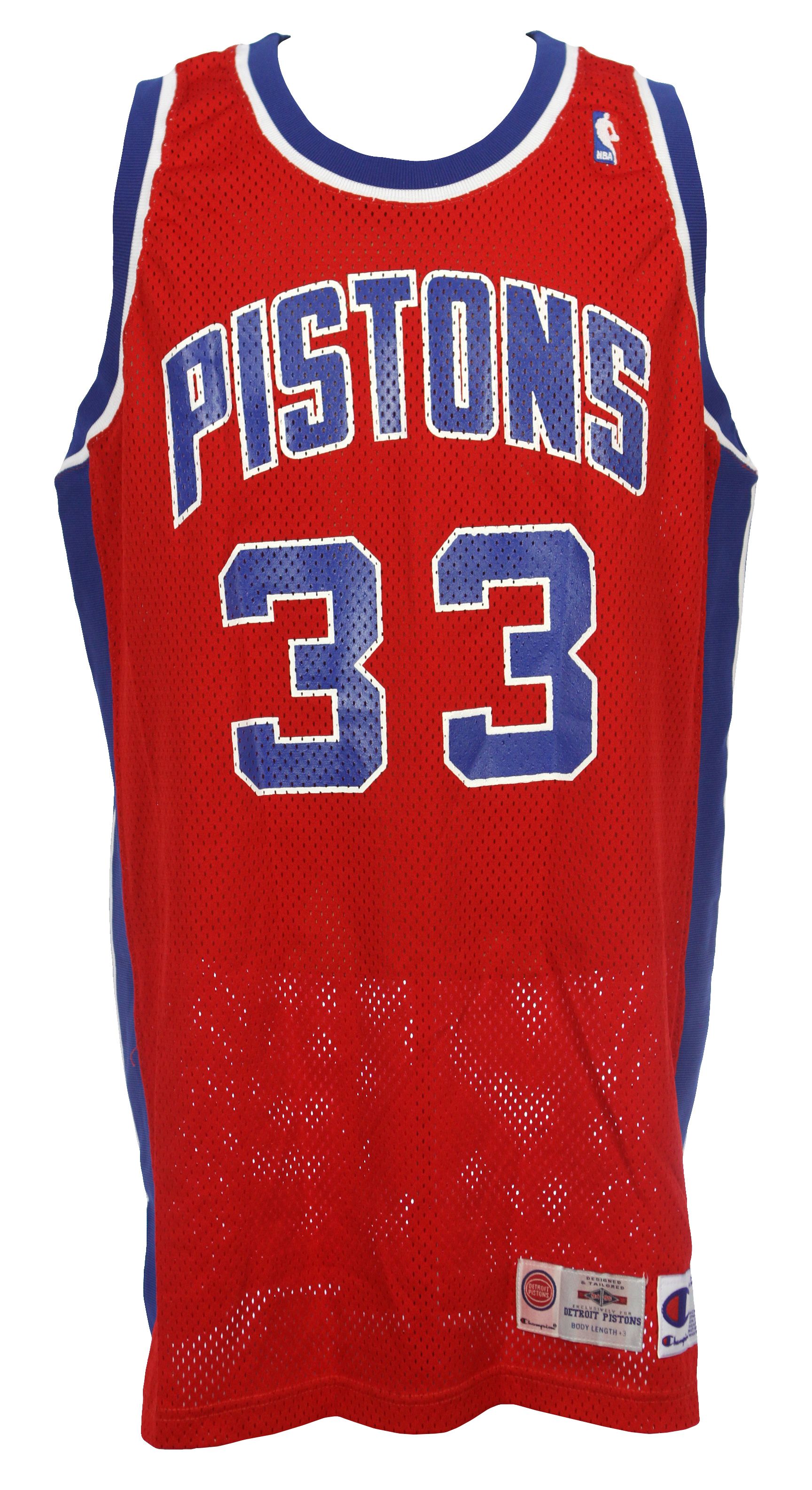 Lot Detail - 1994-95 Grant Hill Detroit Pistons Road Jersey (MEARS LOA)