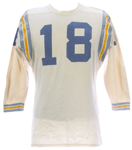 1960s circa White Durene #18 Game Worn King OShea Football Jersey (MEARS LOA)