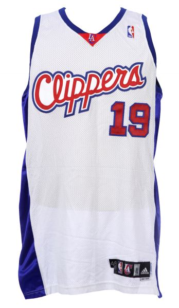 2007-08 Sam Cassell Los Angeles Clippers Game Worn Home Jersey (MEARS LOA) 