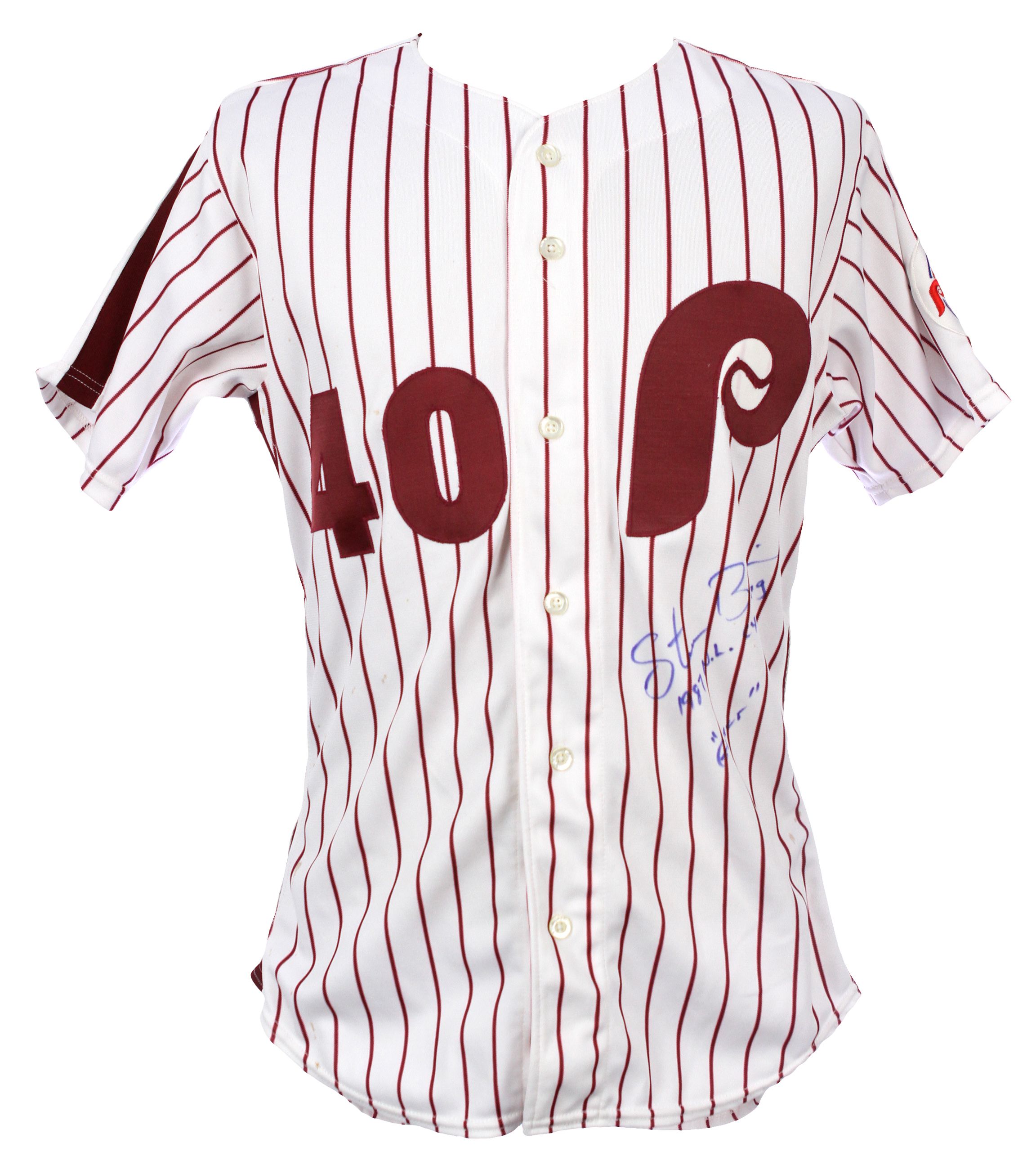 Lot Detail - 1986 Steve Bedrosian Philadelphia Phillies Game-Used Road  Jersey