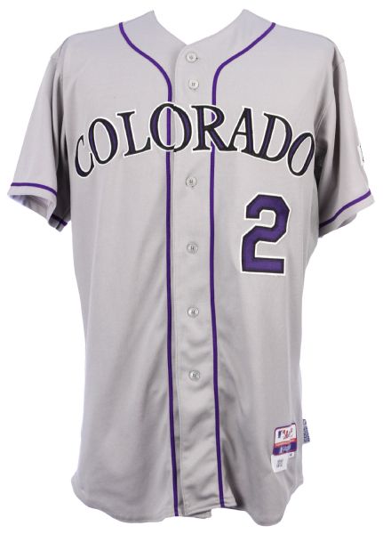 2012 Troy Tulowitzki Colorado Rockies Game Worn Road Jersey (MEARS LOA)