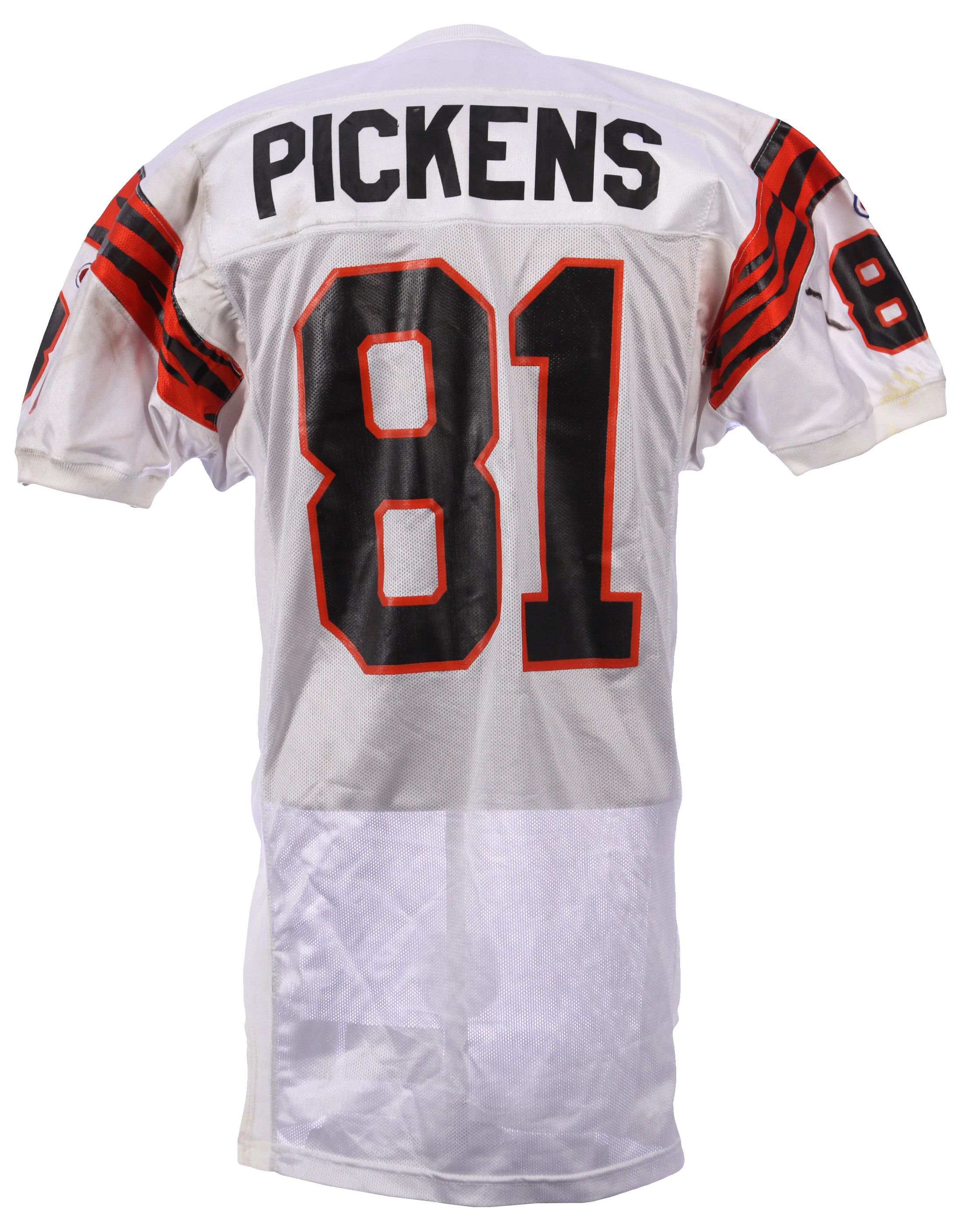 Lot Detail - 1995 Carl Pickens Cincinnati Bengals Game Worn Road Jersey  (MEARS LOA)