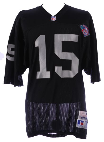 1994 Jeff Hostetler Los Angeles Raiders Home Jersey (MEARS LOA)