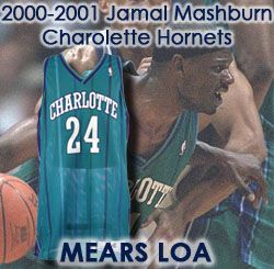 2000-01 Jamal Mashburn Charlotte Hornets Game Worn Road Jersey (MEARS LOA)