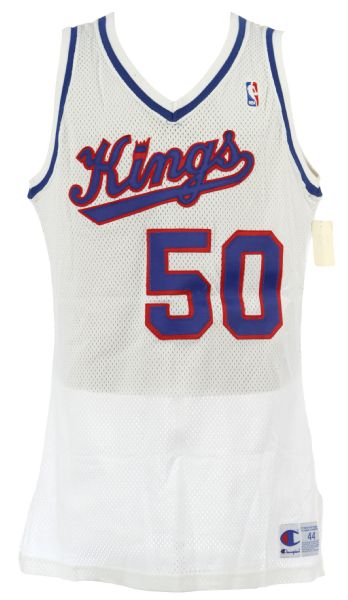 1990-91 Ralph Sampson Sacramento Kings Game Worn Home Jersey (MEARS A10)