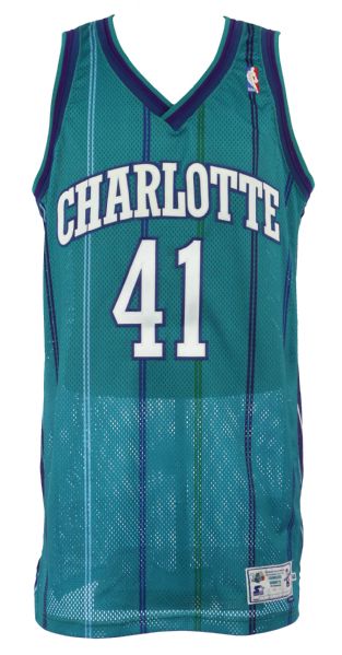 Lot Detail - 1997-98 Glen Rice Charlotte Hornets Game Worn Road Jersey ...