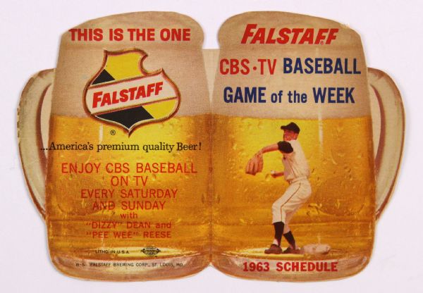 1963 Falstaff Beer Baseball Game of the Week Pocket Schedule