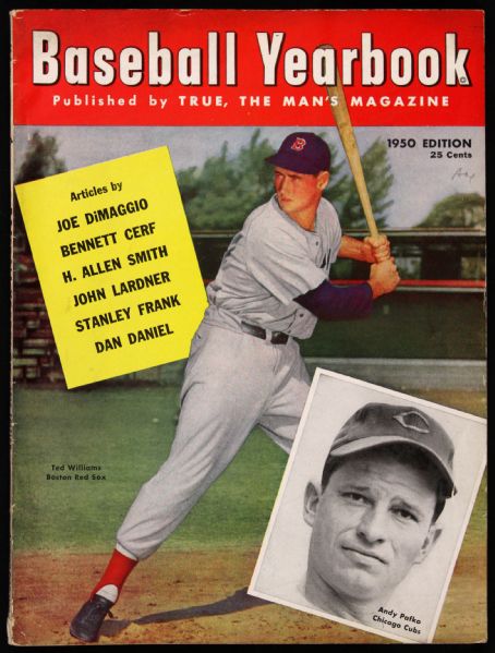 1950 True Mens Magazine Baseball Yearbook w/ Ted Williams Cover