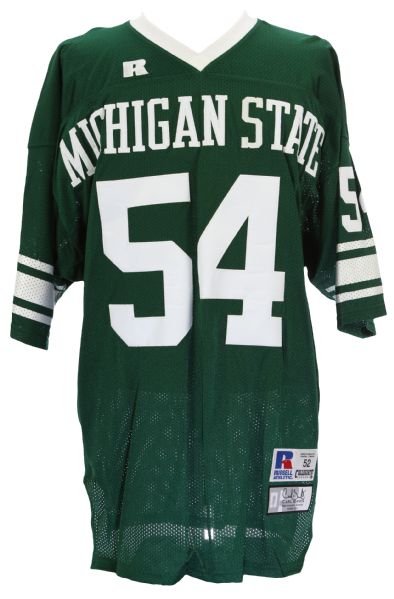 2000s Carl Banks Michigan State Spartans Signed Collegiate Legends Throwback Jersey (JSA)