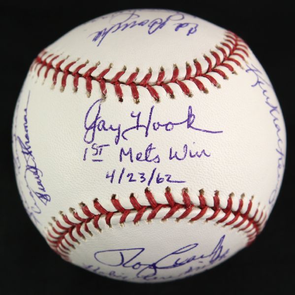 1962 New York Mets Inaugural Season Team Signed OML Selig Baseball w/ 19 Signatures Including Don Zimmer, Ed Kranepool, Roger Craig & More *JSA*