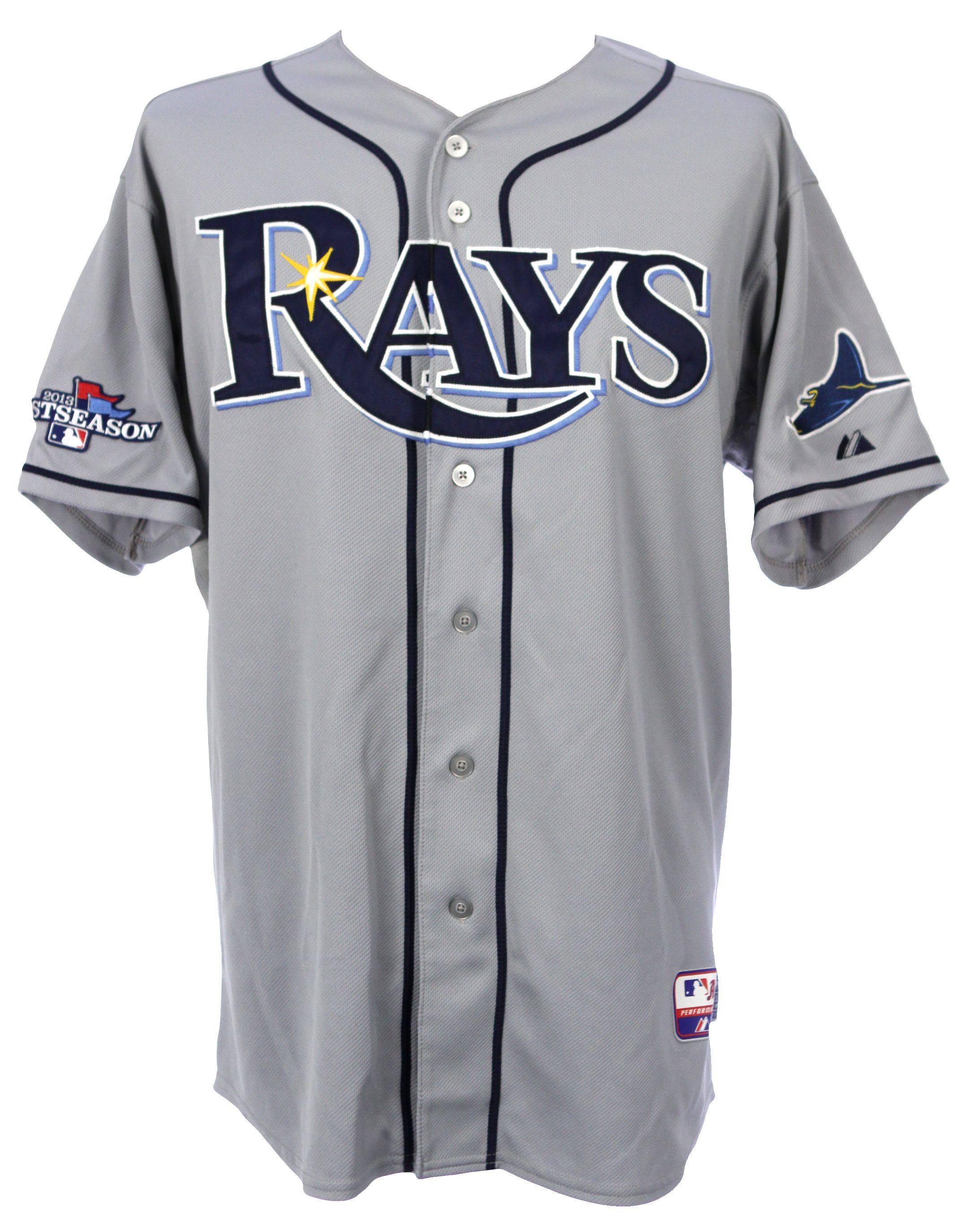 Lot Detail - 2013 (October 5) Wesley Wright Tampa Bay Rays ALDS Game Worn Road  Jersey (MEARS LOA/MLB Hologram)