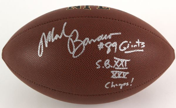 2000s Mark Bavaro New York Giants Signed Football (JSA)