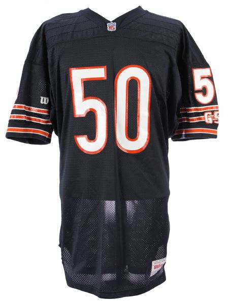 1991-92 Mike Singletary Chicago Bears Game Worn Home Jersey (MEARS LOA)