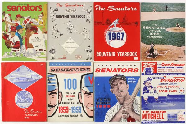 1953-71 Washington Senators Publication Collection - Lot of 12 