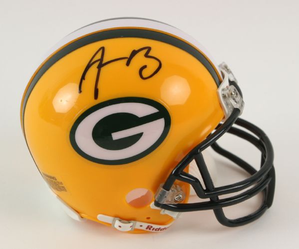 2011 Aaron Rodgers Greeen Bay Packers Signed Mini Helmet (JSA)