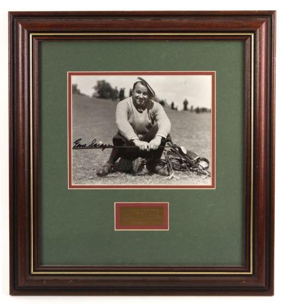 1935 Gene Sarazen Masters Champion Signed 18" x 20" Framed Display (JSA)