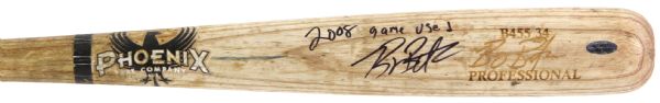 2008 Billy Butler Kansas City Royals Signed Phoenix Professional Model Game Used Bat (MEARS LOA/JSA)