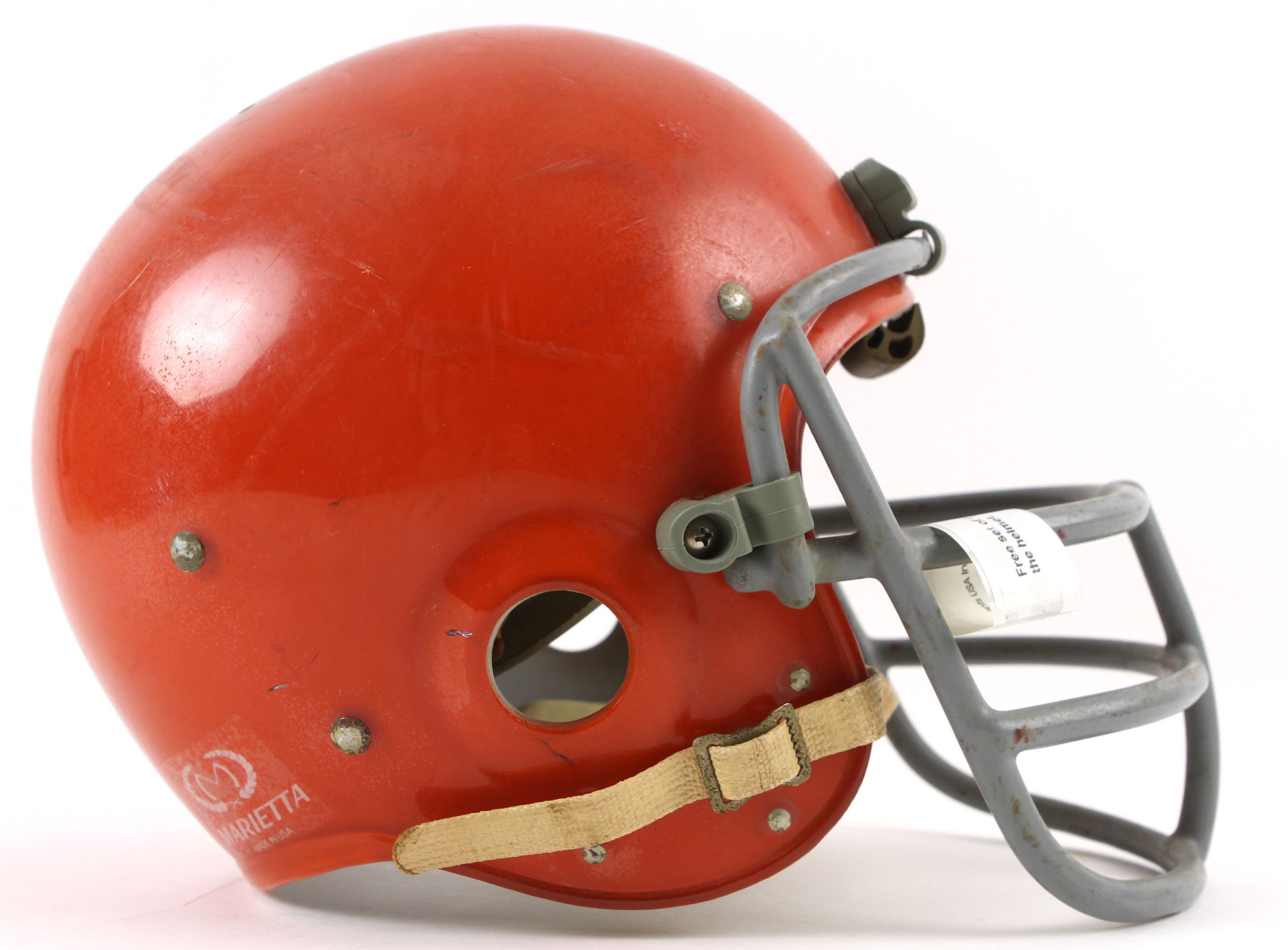 Lot Detail - 1960's Miami Dolphins Football Helmet w/ 12 Strap Suspension  System (MEARS LOA)