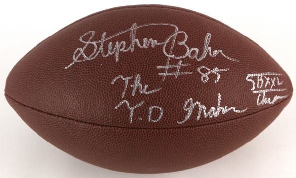 2000s Stephen Baker New York Giants Signed Football (JSA)