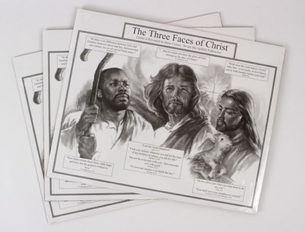 1993 Three Faces of Christ 16" x 20" George Pollard Lithographs - Lot of 3 