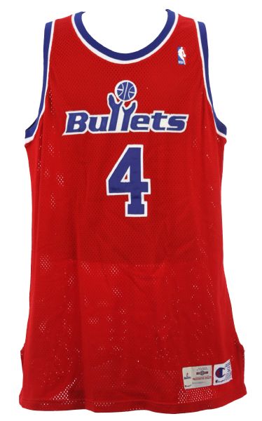 1995-96 Chris Webber Washington Bullets Game Worn Road Jersey (MEARS LOA)