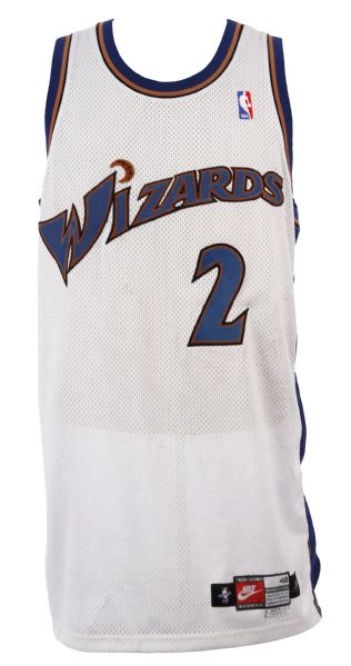 1999-2000 Mitch Richmond Washington Wizards Game Worn Home Jersey (MEARS LOA)