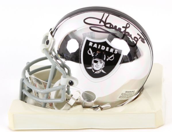 2000s Howie Long Los Angeles Raiders Signed Chrome Mini Helmet (JSA)